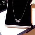 CC – colliers et pendentifs papillon en zircone pour femmes chaîne clavicule de luxe bijoux de