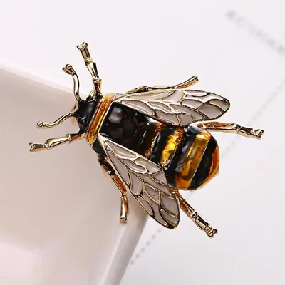 RINHOO – broche abeille en émail pour homme et femme jolie broche en forme d'insecte jaune et vert