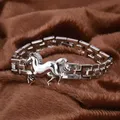 Bracelet cheval plaqué argent vintage pour homme bracelets punk hip-hop rock bijoux Best Friends