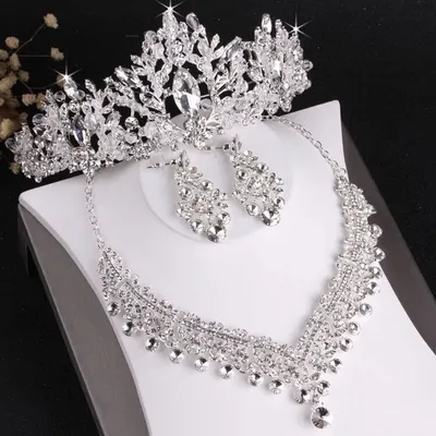 KMVEXO – ensemble de bijoux de mariée en cristal et cœur de luxe couronne en strass diadème