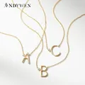 ANDYWEN – collier en argent et or Sterling 925 pendentif de monogramme en pierre A B C taille