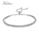 De luxe 100% 925 Sterling Rose Argent Charme Chaîne Fit De Tennis D'origine Bracelet Bracelet Perles