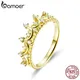 BAMOER – bague de mariage en argent Sterling 925 authentique couleur or couronne de princesse