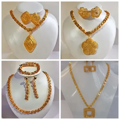 WANDO-Ensemble de bijoux en or 24 carats pour femme boucle d'oreille fleur grande queue de phénix