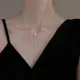 ChimPendant-Collier en argent regardé 925 en forme de feuille d'érable pour femme bijoux brillants