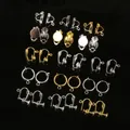 Lot de 4 à 20 crochets pour boucles d'oreilles couleur or Rhodium sans perçage Clip d'oreille