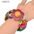 UDDEIN – Bracelet en bois à fleurs pour femmes bohème perles multicouches bijoux breloque en