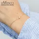 EManco-Bracelets minimalistes en acier inoxydable pour femmes Bracelet de perles d'imitation de