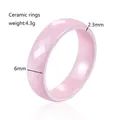 Kolmnsta-Bague en Céramique Rose pour Femme Coupe à la Main Bijoux de Qualité Supérieure Sans