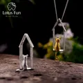 Lotus Fun – bijoux fins en argent Sterling 925 fait à la main or Original mignon pendentif sans