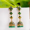 Boucles d'oreilles rétro élégantes pour femmes afghanes bijoux indiens fleurs vertes style