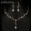 EMMAYA-Ensemble de Bijoux en Or Rose pour Patients en Clip en Forme de Cuir oral elu Collier Ras