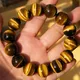 Bracelet bouddha en pierre naturelle de 8mm Bracelet de perles yeux de tigre marron pour hommes et