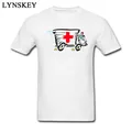 T-shirt 2017 coton pour homme haut d'ambulance Van dessin animé Design artistique Style Simple