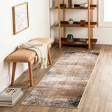 Magbay 3'11" x 6' Modern Contemporary Bohemian Abstract Blue/Brown/Gray/Medium Brown/Navy/Oatmeal/Rust/Brick Red/Rust/Dark Red Washable Area Rug - Hauteloom