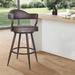 Armen Living Justin Barstool in a Brown Powder Coated Finish and Vintage Brown Faux Leather