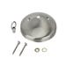 Aspen Creative Modern Light Fixture Canopy Kit, 5" Diameter with Collar Loop, 7/16" Center Hole, Brushed Nickel - BRUSHED NICKEL