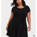 Torrid Dresses | Black Jersey Tie-Front Skater Dress | Color: Black | Size: 14