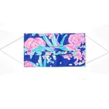 Lilly Pulitzer Accessories | Lilly Pulitzer Adult Cloth Face Mask Reusable | Color: Blue/Pink | Size: Os