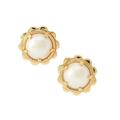 Kate Spade Jewelry | Kate Spade Scalloped Edge Pearl Earrings | Color: Gold/White | Size: Various