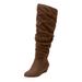 Wide Width Women's The Tamara Wide Calf Boot by Comfortview in Brown (Size 7 1/2 W)