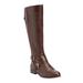 Wide Width Women's The Whitley Wide Calf Boot by Comfortview in Brown (Size 8 1/2 W)