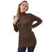 Plus Size Women's Cotton Cashmere Turtleneck by Jessica London in Chocolate (Size 30/32) Sweater
