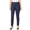 Plus Size Women's Essential Flat Front Pant by Catherines in Navy (Size 4X)