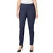 Plus Size Women's Essential Flat Front Pant by Catherines in Navy (Size 4XWP)