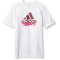 adidas mens Tennis Graphic Logo T-Shirt White/White Small