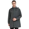 Orolay Men's Windbreaker Light Hooded Packable Outdoor Anoraks Jacket Grey S