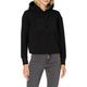 Calvin Klein Jeans Women's Logo Cotton Bonded Hoodie Sweater, Ck Black, X-Large