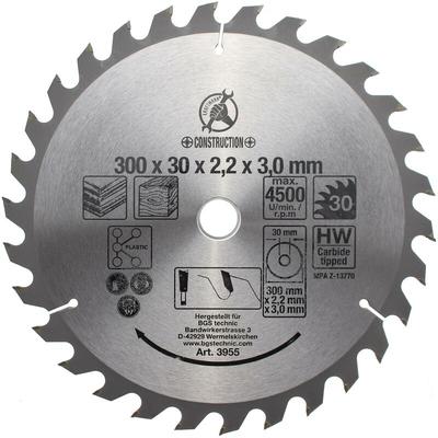 Bgs Technic - Hartmetall-Kreissägeblatt ø 300 x 30 x 3,2 mm 30 Zähne Image
