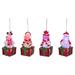 Transpac Artificial 4 in. Multicolor Christmas Light Up Ornament 4 Assorted