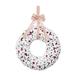 Transpac Fabric 22 in. White Christmas with Berry Wreath