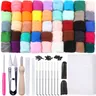 MIUSIE-Kit de feutrage en laine 20/36/50 couleurs outils de feutrage fait à la main accessoires