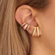 Boucles d'oreilles à tige lisse remplie d'or pour femmes boucles d'oreilles simples veste