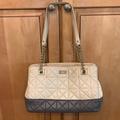 Kate Spade Bags | Kate Spade Leather Bag - Quilted Leather $189 | Color: Cream/Gray | Size: 12x 4 X 7