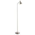 National Lighting Amalfi Standing Floor Lamp - Satin Chrome Finish - Flexible Gooseneck Task Floor Reading Lamp - Rocker On/Off Switch - Tall Indoor GU10 LED Floor Lamp