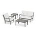 POLYWOOD® Braxton 4-Piece Deep Seating Set Wood/Plastic in Gray | Outdoor Furniture | Wayfair PWS486-2-GY152939