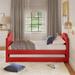 Red Barrel Studio® Twin Daybed w/ Trundle redUpholstered/Faux leather, Size 37.0 H x 41.0 W x 82.0 D in | Wayfair 787EA8C12197471E932E6EACDDAFF31F