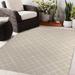 White 48 x 0.08 in Area Rug - Dakota Fields Debbie Geometric Beige/Ivory Indoor/Outdoor Area Rug Polyester | 48 W x 0.08 D in | Wayfair