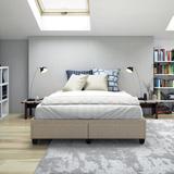 Latitude Run® Boyd Modena Linen Platform Storage Bed Upholstered/Linen in Brown | 12.8 H x 64.1 W x 86 D in | Wayfair
