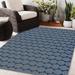 Blue/Navy 60 x 0.08 in Area Rug - Dakota Fields Colman Geometric Navy Indoor/Outdoor Area Rug Polyester | 60 W x 0.08 D in | Wayfair