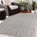 Gray/White 96 x 0.08 in Area Rug - Orren Ellis Gilah Geometric Indoor/Outdoor Area Rug Polyester | 96 W x 0.08 D in | Wayfair