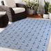 Blue/White 60 x 0.08 in Area Rug - Breakwater Bay Terrance Geometric Blue/Navy/Ivory Indoor/Outdoor Area Rug Polyester | 60 W x 0.08 D in | Wayfair