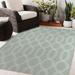 White 60 x 0.08 in Area Rug - Winston Porter Antrina Geometric Green/Ivory Indoor/Outdoor Area Rug Polyester | 60 W x 0.08 D in | Wayfair