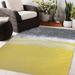 White/Yellow 48 x 0.08 in Area Rug - Dakota Fields Chung Abstract Yellow/White/Gray Indoor/Outdoor Area Rug Polyester | 48 W x 0.08 D in | Wayfair