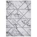 Gray Rectangle 9'3" x 12'6" Area Rug - Wrought Studio™ Perryopolis Geometric No Distressing Silver 150.0 x 111.0 x 0.43 in white | Wayfair