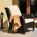 Lark Manor™ Tommy Patio Chair w/ Cushions Wicker/Rattan in Brown | 34.05 H x 29.52 W x 33.66 D in | Wayfair AEF10D7B33504E249238368909F4D214